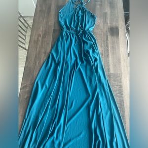 Lulus teal maxi dress